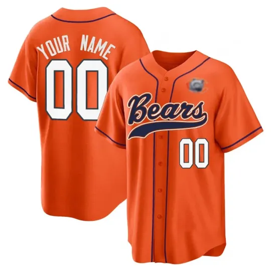 Discover Bear #ORANGE Gift For Fans Custom Number, Name S to 5XL Baseball Jersey