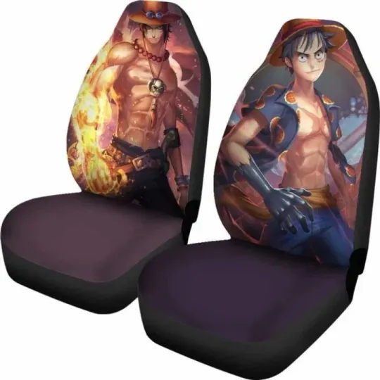 Luffy Ace Car Seat Covers