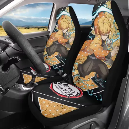 Discover Anime demon Tanjirou neko Cartoon Car Seat Covers