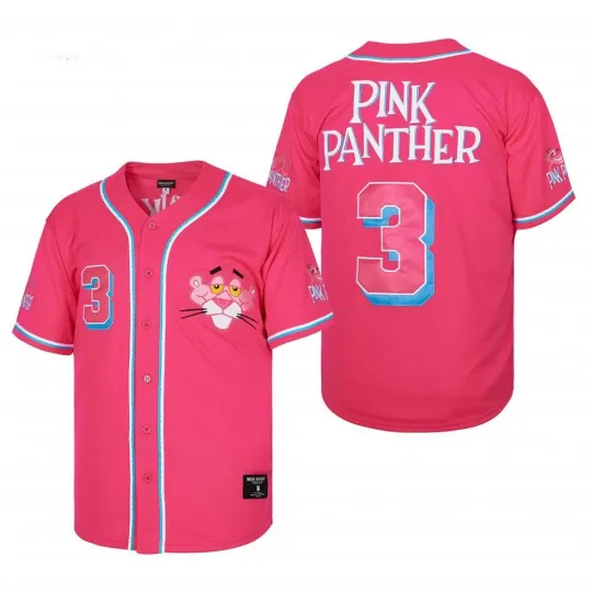 Pink Panther 1963 Miami 3 Pink Baseball Jersey