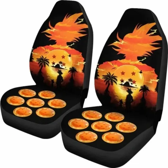 Discover Goku Sunset Car Seat Covers Front Car Seat Covers for Cars Truck Sedan SUV Br