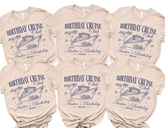 Discover Custom Birthday Cruise Club Shirt, Cruise Birthday Crew Matching shirt, Women 30th 40th 50th Birthday, Family Cruise Bday shirt, 400407