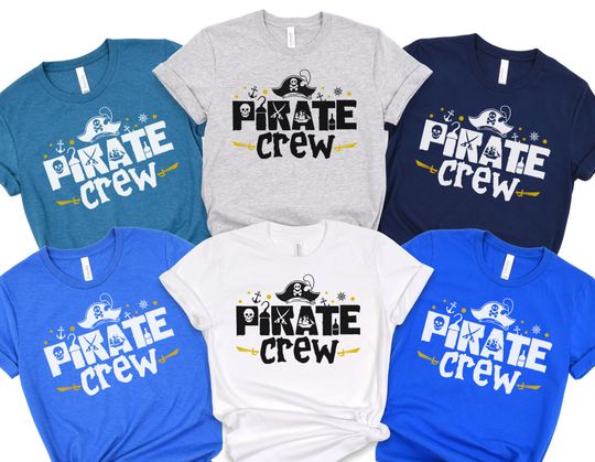 Discover Pirate Crew Shirt, Cruise Vacation Gift, Cruising Pirates matching T-Shirt, Family Cruise matching shirts Tee, Matching Pirate Tee, 400426