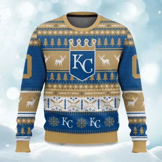 Discover Christmas Royals Baseball Personalized Ugly Christmas Sweater Holiday Fan Gift