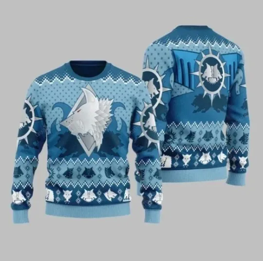 Discover 2025 Christmas Warhammer Space Wolves Iconic Ugly Sweater All Size