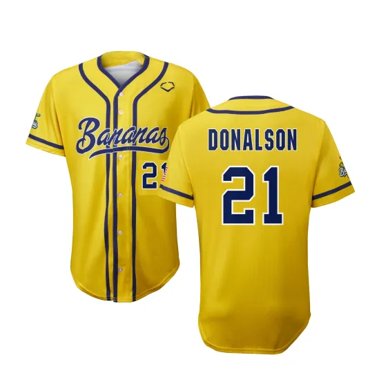 Discover Collection Donalson 21 Savannah Bananas Baseball Jersey IN231