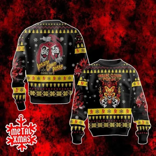 20th Anniversary Tour Insane Clown Posse Band Ugly Sweater