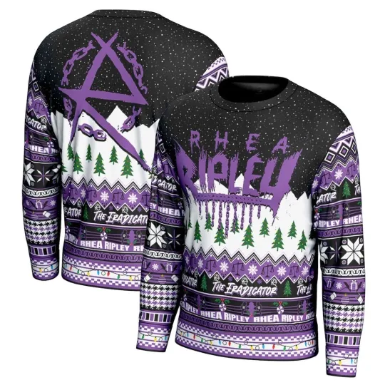 Discover Rhea Ripley Holiday Sweater Ugly Christmas Sweater Gift fOR Fan