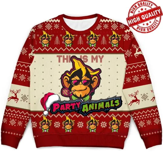 CHRISTMAS Savannah Bananas Baseball Sweatshirt AOP 3D Unisex