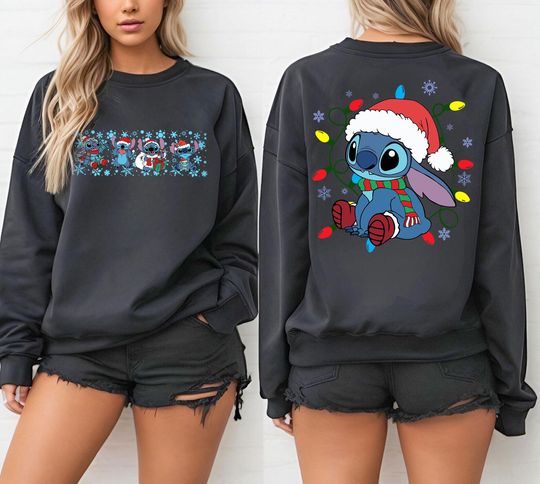 Discover Stitch Christmas Sweatshirt,Disney Christmas Hoodie,Disney Matching Sweat,ana2388