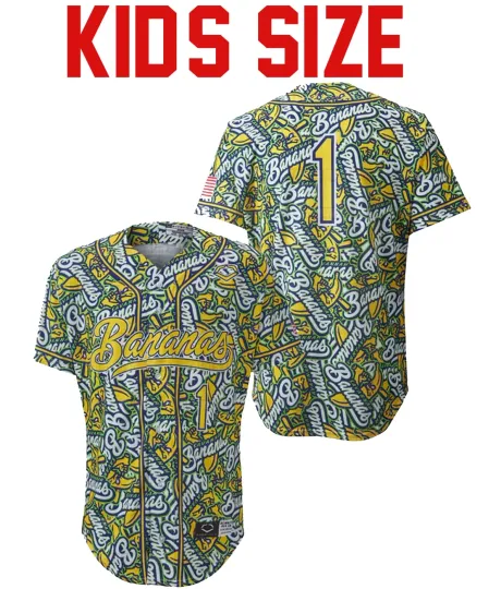 Discover Savannah Bananas Jersey Baseball Jersey Team AOP Gift Fan S-5xl Kids Youth