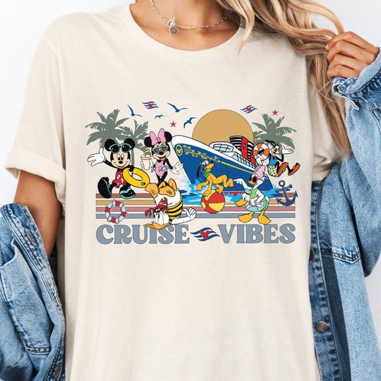 Discover Mickey & Friends Cruise Vibes Shirt, Disney Cruise Line 2026 Shirt, Disney Cruising Trip Matching Shirt, Disneyland Family Vacation T-Shirt
