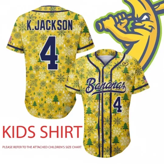 Discover NEW Savannah Bananas #4 Jackson Baseball Jersey Kid Shirt Youth