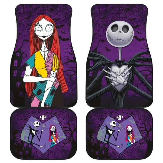 Discover Jack Sally Nightmare Before Chrismtas Car Mats