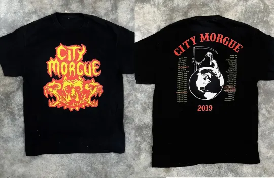 Discover City Morgue Tour Dog's Black 2 Sides Short Sleeve Tee Men Women's Shirt