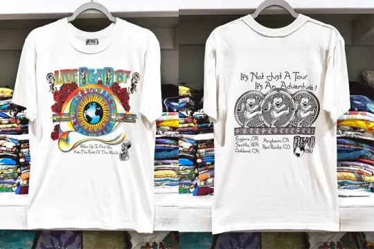 Grateful Dead 1987 Tour ‘Eyes of the World’ Lot T shirt  2 Side