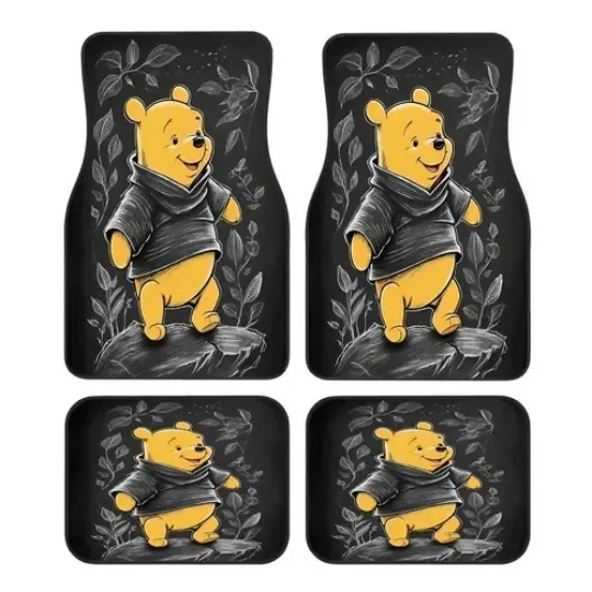 Discover Cute Winnie The Pooh Automotive Floor Mats for Cars Universal Fit