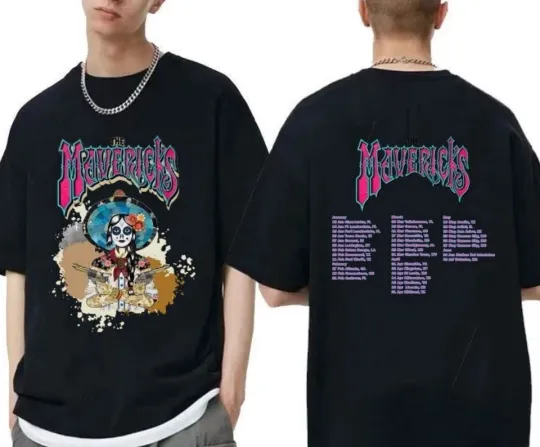The Mavericks 2023 Tour Shirt, Mavericks Band Double Sided T-Shirt