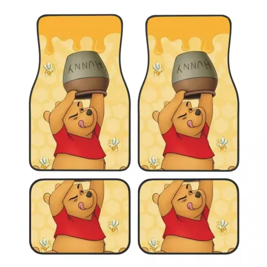Discover Winnie The Pooh Car Floor Mats Carpet Waterproof Universal Automotive