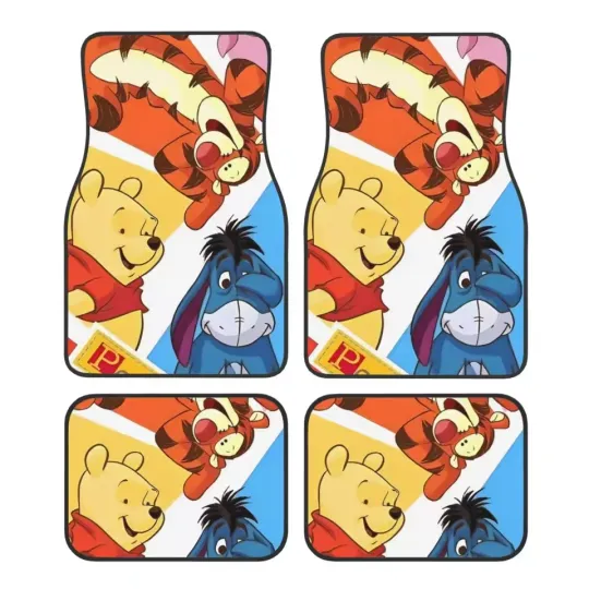 Discover Winnie The Pooh Car Floor Mats Carpet Waterproof Universal Automotive