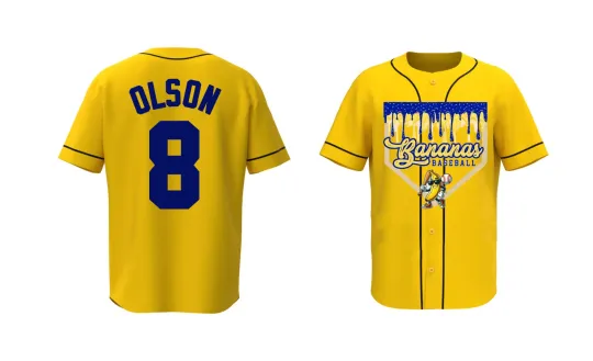 Discover Savannah Bananas Funny Baseball Jersey Style Vàng Size S-5XL BTT531