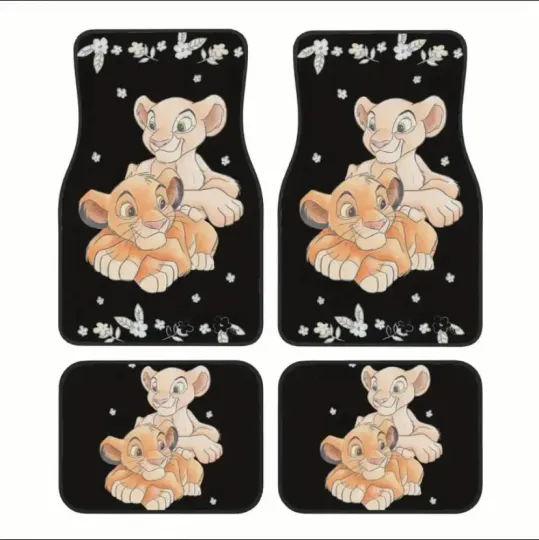 Discover Lion King Floor Mats for Cars, Wild Cat Car Mats, Lion King of Jungle, Unique Fr