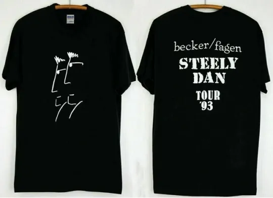 1993 Steely Dan Tour T-Shirt Vintage Unisex 2 Sides Black