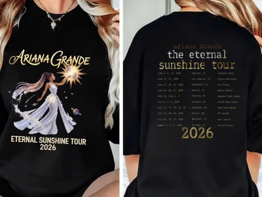 Ariana Eternal Sunshine Tour 2026 Shirt, Unisex Pop Graphic TShirt