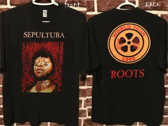 Vintage 1996 Sepultura Roots World Tour T-Shirt, Sepultura T-Shirt