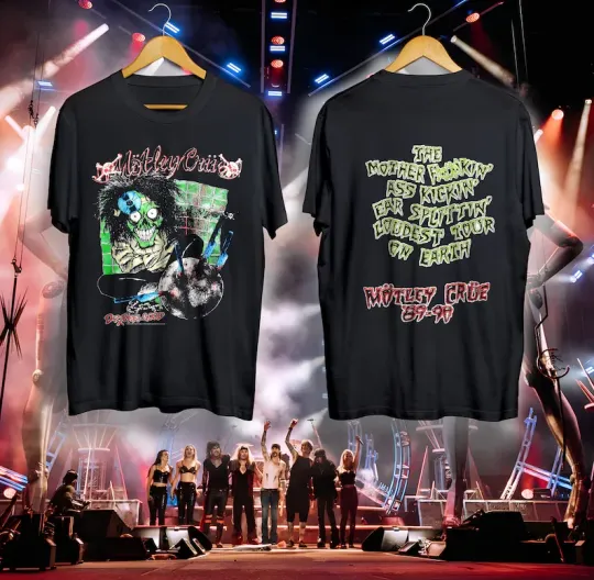 Discover VINTAGE 80s Motley Crue Dr Feelgood Tour Band Unisex Black T-shirt