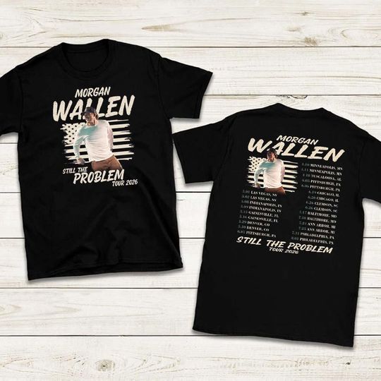 Discover Wallen Western Hoodie Two Side, Still The Problem Tour 2026 Sweatshirt, Country Music Merch, Retro American Shirt, Western Wallen Fan Gift