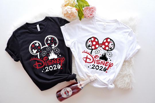 Discover Custom Disney 2026 Shirt,Disneyland Castle 2026 Shirts,Disneyworld 2026 Tshirt,Disney 2026 Trip Shirt, Disney Family Matching Funny Shirt