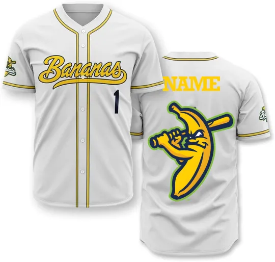 Discover CUSTOM hot new Savannah Bananas Jersey Baseball 3D shirt