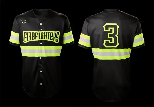 Discover Firefighters Savannah Bananas S-5XL Baseball Jersey Black