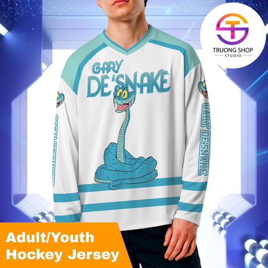 Discover Custom Gary DeSnake Hockey Jersey  Personalized Zootopia 2 Team Shirt, Matching Disney Family Hockey Outfit