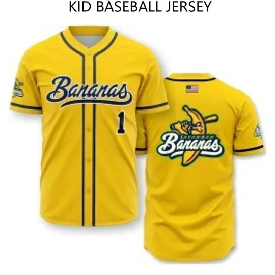 Savannah Bananas Gift For Fans Children Baseball Jersey