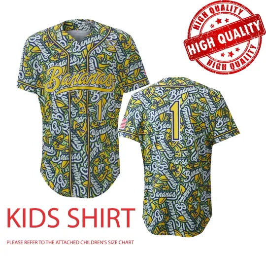 Discover Jersey Go Savannah Bananas Baseball 3D AOP Funny Adults Kids Youth