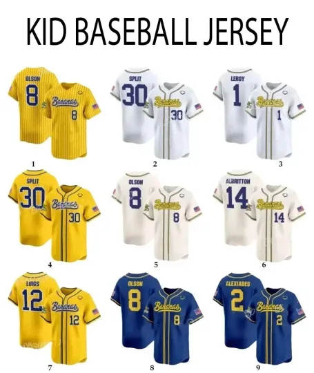 Discover Savannah Bananas #4 KJ Jackson  Gift For Fans Children Baseball Jersey