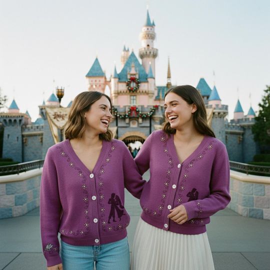 Discover Disney Tangled 15Th Anniversarytangled Cardigan, Suns Rapunzel Flynn Rider Kitted Cardigan, Disney Vacation Matching Trip Outfits