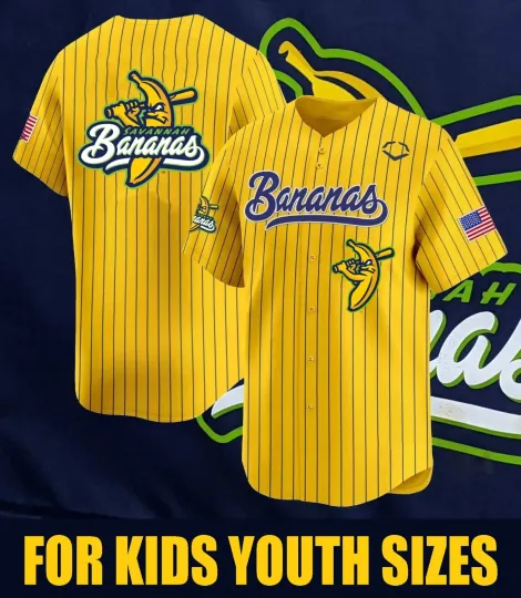 Discover Savannah Bananas Gift For Fans Adults Youth Baseball Jersey