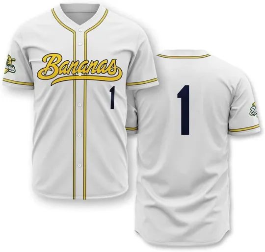 Discover Savannah Bananas Baseball Jersey 3D Shirt For Men