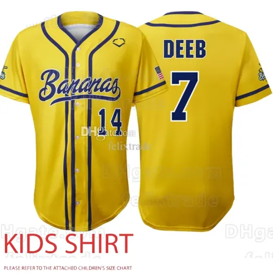Discover Savannah Bananas Baseball Jersey Adults Kids Men Gifl Love Fan
