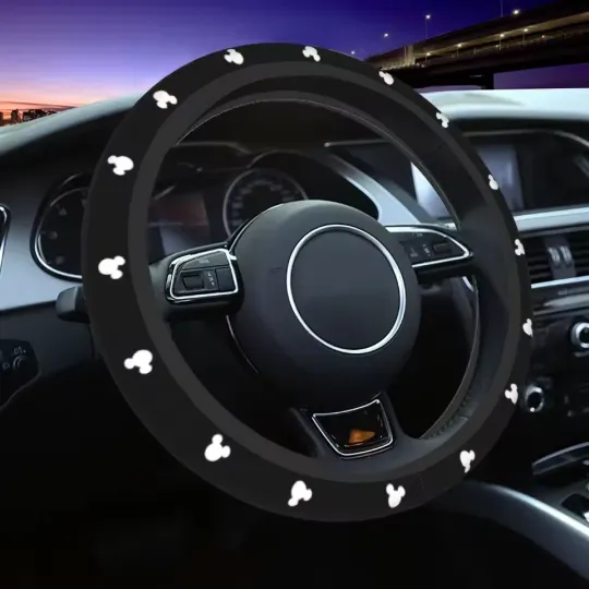 Discover Cute Mouse Car Steering Wheel Cover Soft Di.sney Auto Steering Wheel Prote