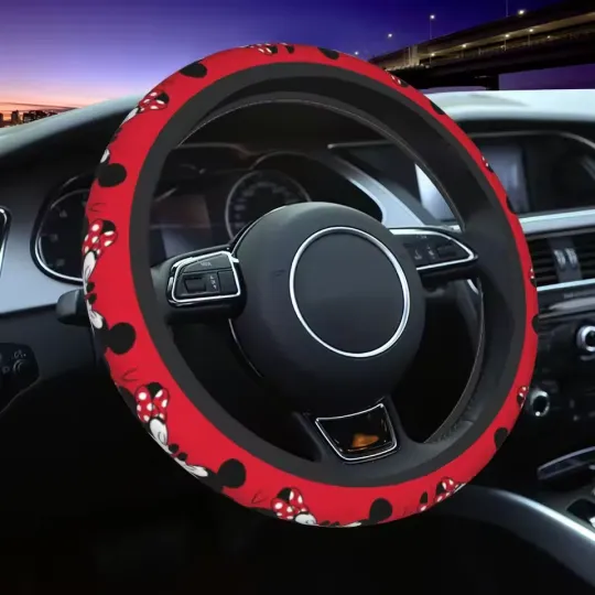Discover Car Steering Wheel Cover Mickey Mouse Minnie Anti-slip Car-styling Elastische Ca