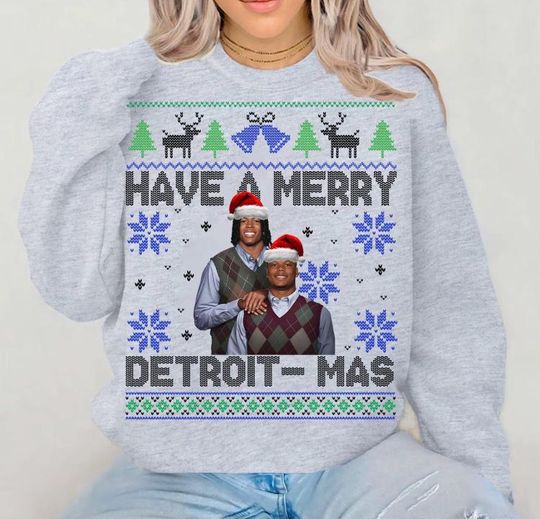 Funny Have A Merry Detroit-Mas Step Bros T-Shirt, Detroit Lions Football Fan Shirt