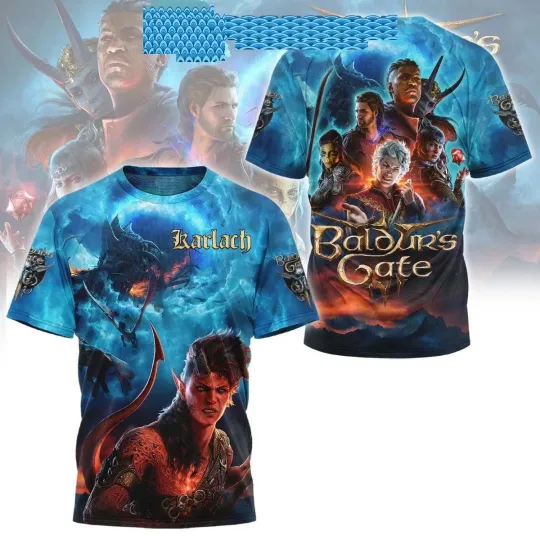 Discover Baldurs Gate Karlach The Risen Road 3D T-Shirt