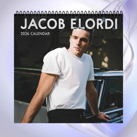 Jacob Elordi 2026 Calendar, Vintage Hollywood Style Desk Calendar