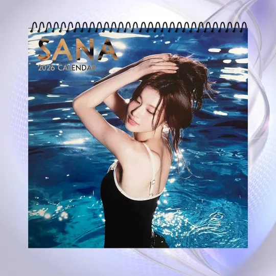 Discover Sana 2026 Calendar, K-Pop Idol Desk Calendar, Elegant Poolside Concept