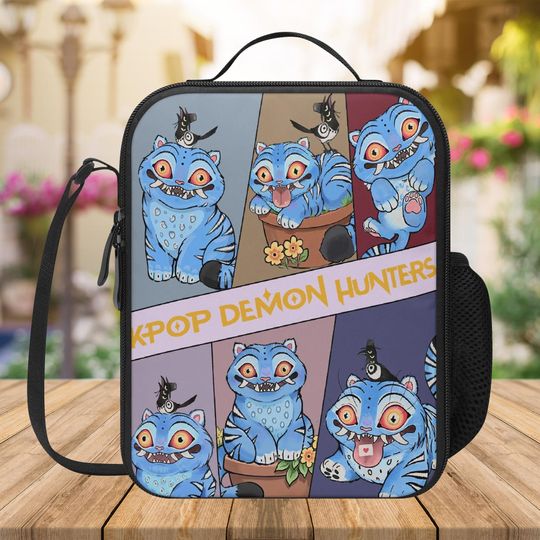Derpy Tiger Demon Hunters Lunch Box Bag, Kpop Demon Hunters Lunch Bag, Demon Hunters Quality Keep Warm/Cold Lunch Bag