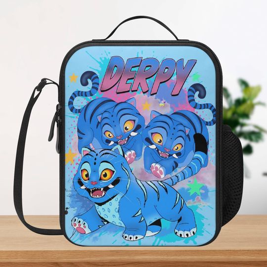 Derpy Tiger Demon Hunters Lunch Box Bag, Kpop Demon Hunters Lunch Bag, Demon Hunters Quality Keep Warm/Cold Lunch Bag